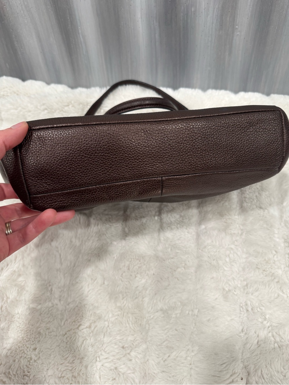 Coach Kelsey Oxblood Pebbled Satchel in Bronze - Picture 5 of 9